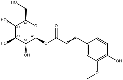 1-[3-(4-Hydroxy-3-Methoxyphenyl)-2-propenoate] β-D-Glucopyranose Struktur
