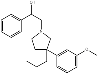 3-(3-Methoxyphenyl)-α-phenyl-3-propyl-1-pyrrolidineethanol Struktur