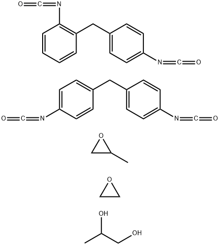 1,2-Propanediol, polymer with 1-isocyanato-2-(4-isocyanatophenyl)methylbenzene, 1,1-methylenebis4-isocyanatobenzene, methyloxirane and oxirane Structure