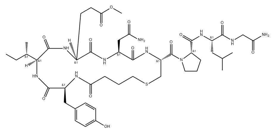 1-butyric-4-L-glutamic-1-carbaoxytocin, methyl ester Struktur