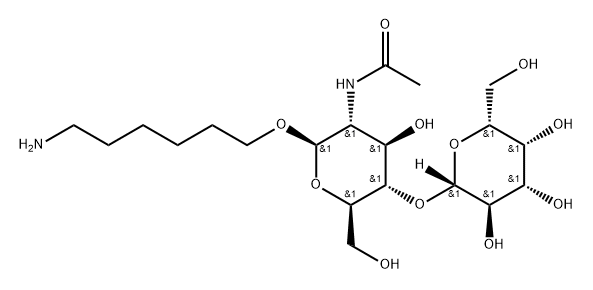 .beta.-D-Glucopyranoside, 6-aminohexyl 2-(acetylamino)-2-deoxy-4-O-.beta.-D-galactopyranosyl- Structure