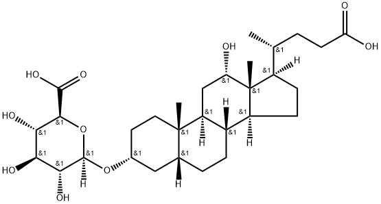 (3a,5b,12a)-23-carboxy-12-hydroxy-24-norcholan-3-yl b-D-glucopyranosiduronic acid 结构式