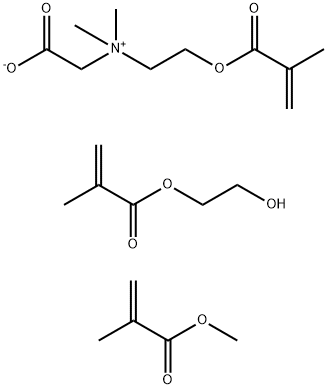 N-(Carboxymethyl)-N,N-dimethyl-2-[(2-methyl-1-oxo-2-propenyl)oxy]-ethanaminium inner salt polymer with 2- hydroxyethyl 2-methyl-2-propenoate and methyl 2-methyl-2-propenoate Struktur