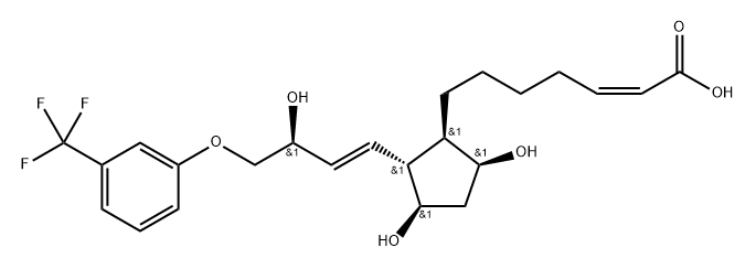(Z)-7-[(1R)-3α,5α-Dihydroxy-2β-[(E,S)-3-hydroxy-4-[3-(trifluoromethyl)phenoxy]-1-butenyl]cyclopentan-1α-yl]-2-heptenoic acid Structure