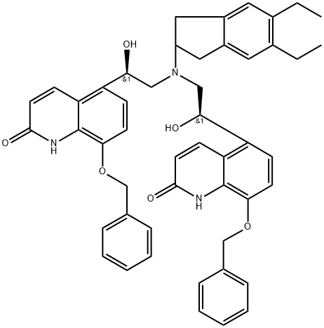 5,5'-((1R,1'R)-((5,6-diethyl-2,3-dihydro-1H-inden-2-yl)azanediyl)bis(1-hydroxyethane-2,1-diyl))bis(8-(benzyloxy)quinolin-2(1H)-one)