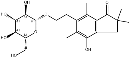 金粉蕨亭 2'-O-葡萄糖甙 结构式