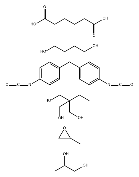 Hexanedioic acid, polymer with 1,4-butanediol, 2-ethyl-2-(hydroxymethyl)-1,3-propanediol, 1,1'-methylenebis[4-isocyanatobenzene], methyloxirane and 1,2-propanediol|己二酸与1,4-丁二醇、2-乙基-2-羟甲基-1,3-丙二醇、1,1'-亚甲基二[4-异氰酸苯]、甲基环氧乙烷和1,2-丙二醇的聚合物