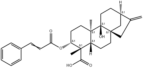 3ALPHA-肉桂酰氧基-9BETA-羟基-等效-贝壳杉-16-烯-19-酸 结构式