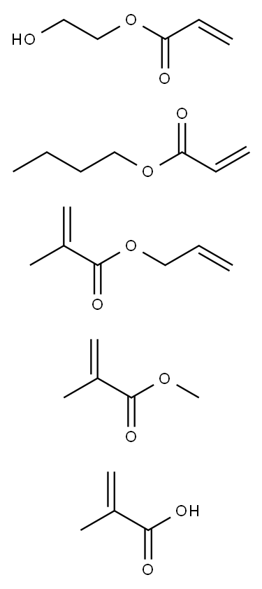2-Propenoic acid, 2-methyl-, polymer with butyl 2-propenoate, 2-hydroxyethyl 2-propenoate, methyl 2-methyl-2-propenoate and 2-propenyl 2-methyl-2-propenoate Structure
