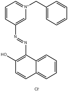 1-ベンジル-3-（2-ヒドロキシ-1-ナフチルアゾ）ピリジニウム＝クロリド 化学構造式