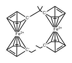 2,2-Bis-(ethylferrocenyl)-propane Structure