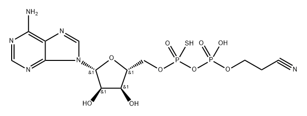 beta-cyanoethyl-adenosine 5'-(1-thiodiphosphate) Structure