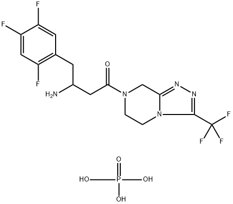 rac-Sitagliptin Phosphate, 823817-57-8, 结构式