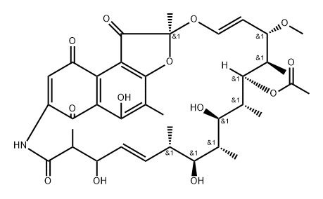 16,17-ジヒドロ-17-ヒドロキシリファマイシンS 化学構造式