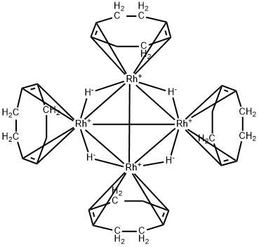 四(1,5-环辛二烯)四-Μ-氢化四铑 结构式