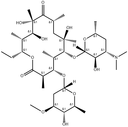(3'S)-3'-デメチル-12-デオキシ-10-ヒドロキシエリスロマイシン 化学構造式