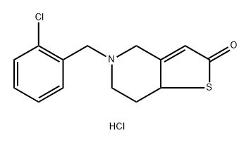 5-[(2-氯苯基)甲基]-5,6,7,7A-四氢-噻吩并[3,2-C]吡啶-2(4H)-酮盐酸盐, 83427-55-8, 结构式