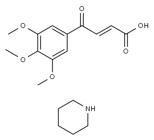 2-Butenoic acid, 4-oxo-4-(3,4,5-trimethoxyphenyl)-, (E)-, compd. with  piperidine (1:1) Struktur