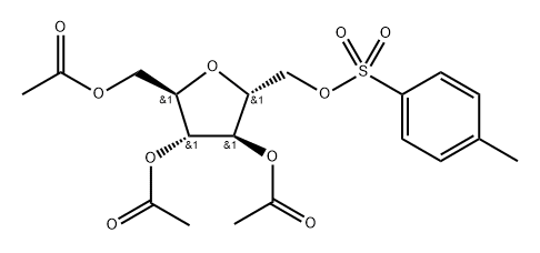 3,4,6-tri-O-acetyl-2,5-anhydro-1-O-tosyl-D-mannitol Structure