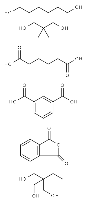 1,3-Benzenedicarboxylic acid, polymer with 2,2-dimethyl-1,3-propanediol, 2-ethyl-2-(hydroxymethyl)-1,3-propanediol, hexanedioic acid, 1,6-hexanediol and 1,3-isobenzofurandione Structure