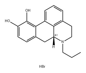 R(-)-N-Propylnorapomorphine hydrobromide 结构式