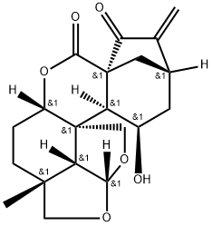 10,13-Dideoxy-10α,21-epoxy-5β-hydroxyenmein Structure