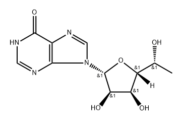 9-(6'-deoxy-beta-D-allofuranosyl)hypoxanthine Structure