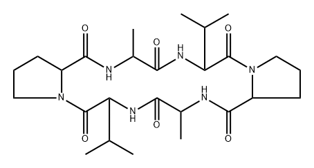 cyclo-bis(valyl-prolyl-alanyl) Struktur