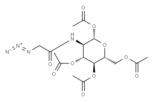 1,3,4,6-Tetra-O-acetyl-2-deoxy-2-[(2-azidoacetyl)amino]-β-D-glucopyranose Structure