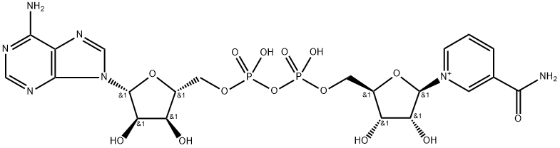Adenosine 5'-(trihydrogen diphosphate), P'→5'-ester with 3-(aminocarbonyl)-1-β-D-ribofuranosylpyridinium Structure