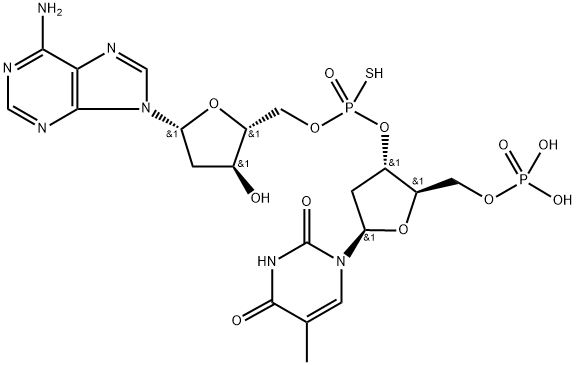 poly(deoxy(thymidylic acid-adenosine 5'-O-phosphorothioate)) Structure