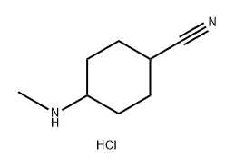Cyclohexanecarbonitrile, 4-(methylamino)-, hydrochloride (1:1) Structure