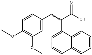 2-naphthyl-3-(3,4-dimethoxy)phenylpropenoic acid Structure