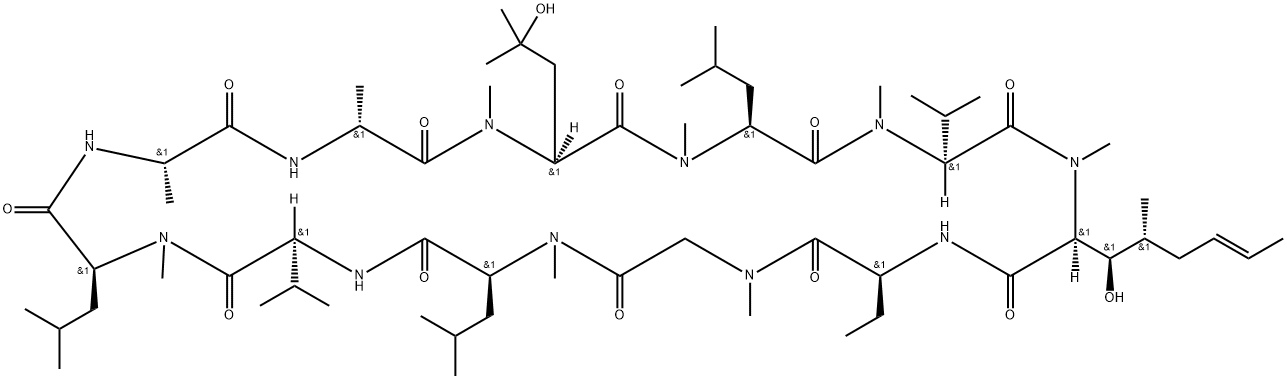 Cyclosporin AM 9, 89270-25-7, 结构式