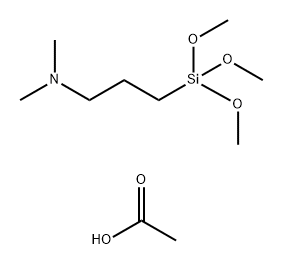 1-Propanamine, N,N-dimethyl-3-(trimethoxysilyl)-, acetate, homopolymer 结构式