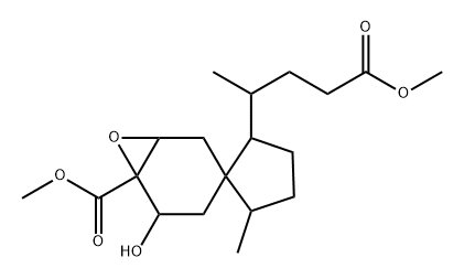 Spiro[cyclopentane-1,3'-[7]oxabicyclo[4.1.0]heptane]-2-butanoic acid, 5'-hydroxy-6'-(methoxycarbonyl)-γ,5-dimethyl-, methyl ester Structure