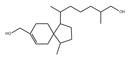 Spiro[4.5]dec-7-ene-1-hexanol, 8-(hydroxymethyl)-β,ζ,4-trimethyl- Structure