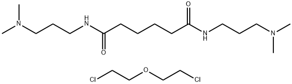 N,N''-BIS(3-(DIMETHYLAMINO)PROPYL)HEXANEDIAMIDE-1,1''-OXYBIS (2-CHLOROETHANE) POLYMER) Structure