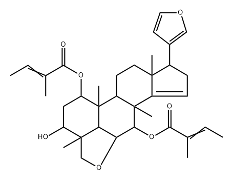 1,7-Ditigloylvilasinin Struktur