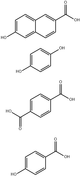 1,4-Benzenediol polymer with 1,4-benzenedicarboxylic acid, 4-hydroxybenzoic acid and 6-hydroxy-2-naphthalenecarboxylic acid Struktur