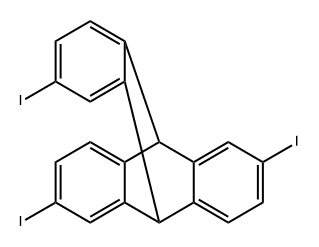 2,6,14-三碘三蝶烯 结构式