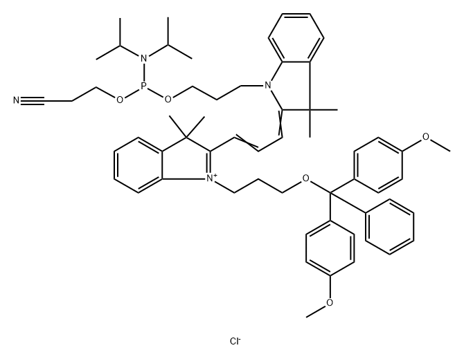 Cy3 phosphoramidite 结构式