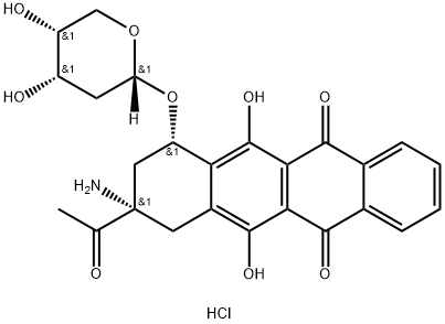 Amrubicinhydrochloride Struktur