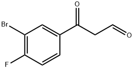 Benzenepropanal, 3-bromo-4-fluoro-β-oxo- Structure