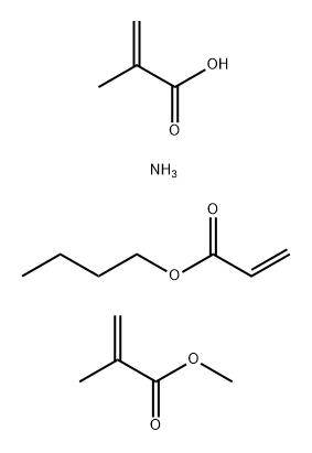 2-甲基-2-丙烯酸甲酯与2-甲基-2-丙烯酸铵及2-丙烯酸丁酯的聚合物, 93441-16-8, 结构式