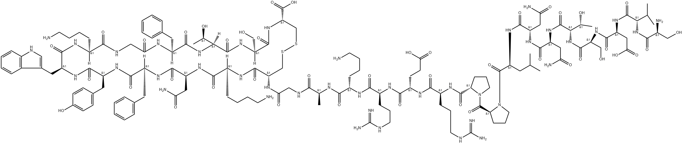 somatostatin 28, Tyr(7)-Gly(10)- 结构式