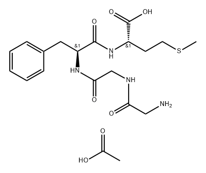 DES-TYR-1-METHIONINE ENKEPHALIN ACETATE 结构式