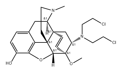 7-(N,N-bis(2-chloroethyl)amino)-6,14-endoethenotetrahydrooripavine Struktur