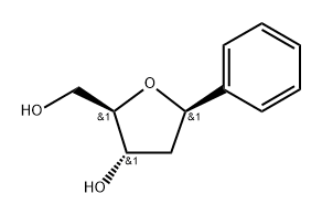 1,2-dideoxy-1-phenyl-beta ribofuranose Struktur