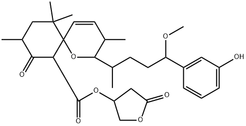 (2R,6S,7S,9R)-2α-[(1S,4S)-4-(3-Hydroxyphenyl)-4-methoxy-1-methylbutyl]-3β,9,11,11-tetramethyl-8-oxo-1-oxaspiro[5.5]undec-4-ene-7-carboxylic acid (3R)-tetrahydro-5-oxofuran-3-yl ester Structure